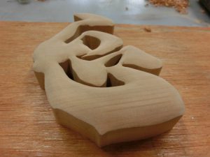 木の文字　製作